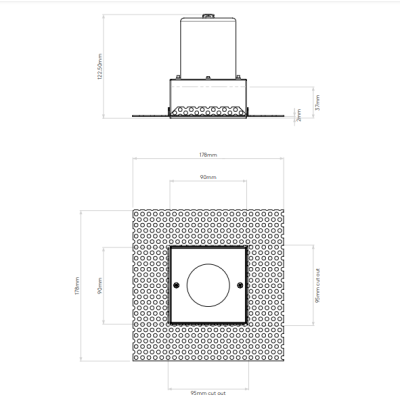 Lampa wpuszczana Trimless Square 5670