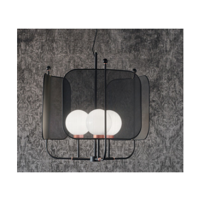 MASIERO Lampa wisząca Papilio S3 P kolor: Nero Goffrato