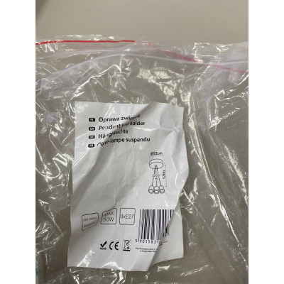 Oprawa zwieszana 249891 3xE27 sznur jutowy konopny