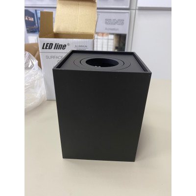 Ledline Oprawa natynkowa punktowa kwadrat Cubo, kolor black matt