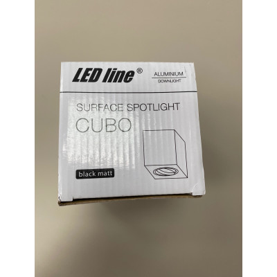 Ledline Oprawa natynkowa punktowa kwadrat Cubo, kolor black matt