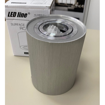 Ledline Oprawa natynkowa punktowa okrągła Rollo, kolor brushed silver