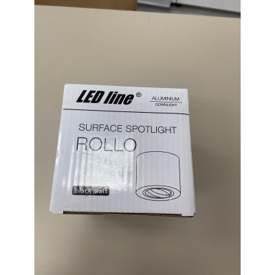 Ledline Oprawa natynkowa punktowa okrągła Rollo, kolor black matt