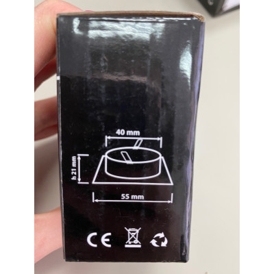 Ledline OPRAWA SUFITOWA WODOODPORNA MR11 KWADRATOWA CZARNA 249334