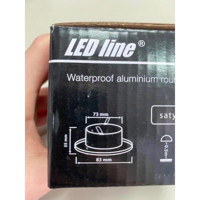 Ledline OPRAWA SUFITOWA WODOODPORNA OKRĄGŁA ODLEW SATYNA 245442