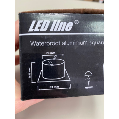 Ledline OPRAWA SUFITOWA WODOODPORNA KWADRAT ODLEW SATYNA  245398