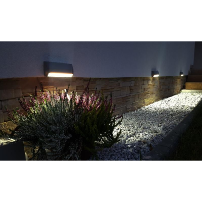 Lampa zewnętrzna natynkowa MUR PC kolor popielaty