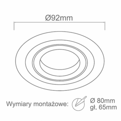 Oprawa wpuszczana Pio Bianco