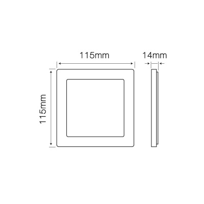 Panel LED kwadrat EASY FIX 6W 2700K