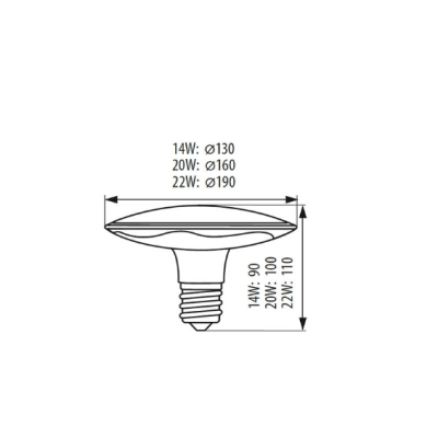 Kanlux Żarówka NIFO LED E27 14W