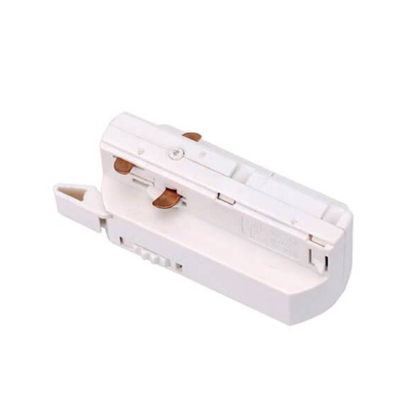 Orlicki Design Adapter uniwersalny z wyłącznikiem do szyny 1-fazowej biały