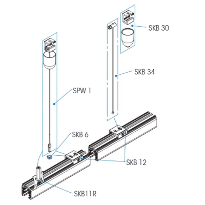 Global Nordic Zawiesie do szyny 3F 1,5m czarne SPW1-2