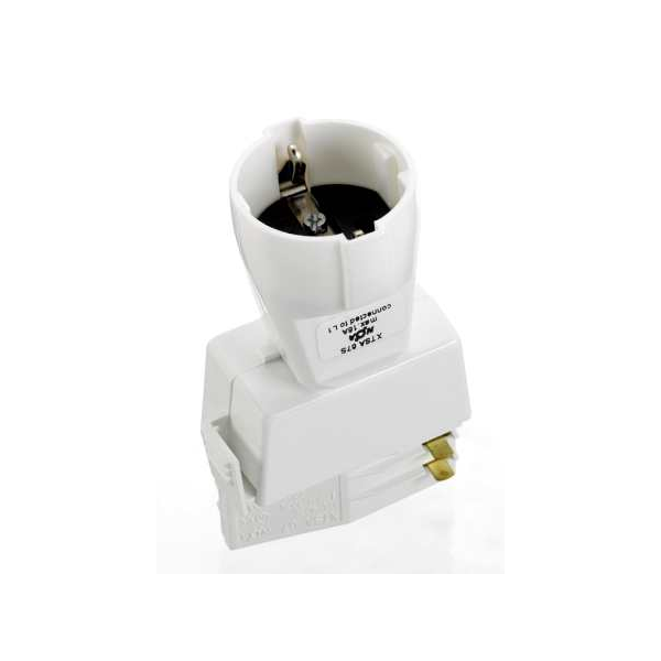 Global Nordic Adapter do szyny 3F z gniazdem Schuko biały