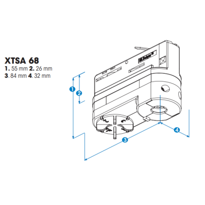 Global Nordic Adapter do szyny 3F biały