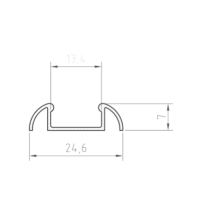 Profil LED P2-1 biały lakierowany 1m