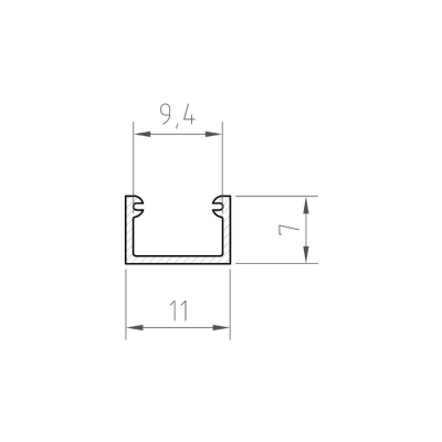Profil LED P4-2 biały lakierowany 1m