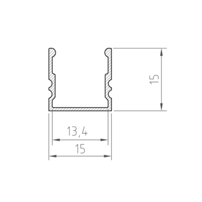 Profil LED P5-1 biały lakierowany 2m