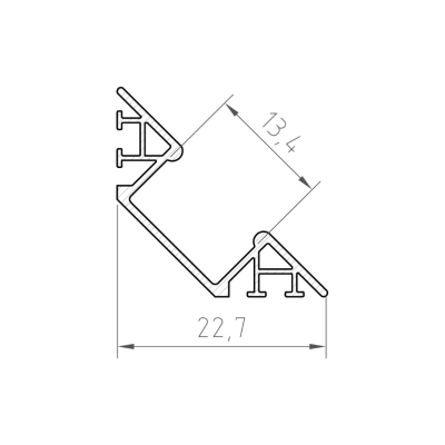 Profil LED P7-1 srebrny anodowany 1m