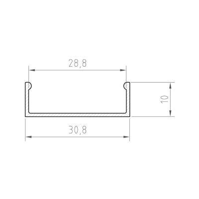Profil LED P13-1 biały lakierowany 1m