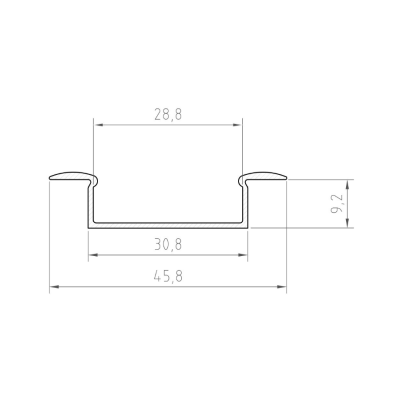 Profil LED P14-1 srebrny anodowany 2m