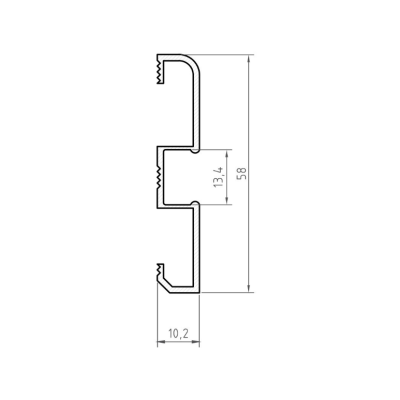 Profil LED P15-1 biały lakierowany 2m