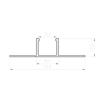 Profil LED P17-1 srebrny anodowany 2m