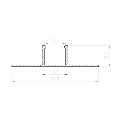 Profil LED P17-2 srebrny anodowany 2m