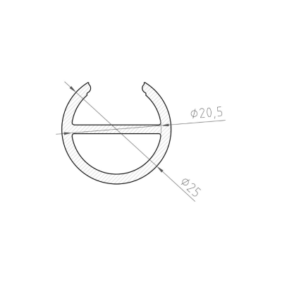 Profil LED P19-1 srebrny anodowany 1m