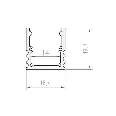 Profil LED P25-3 biały lakierowany 2m