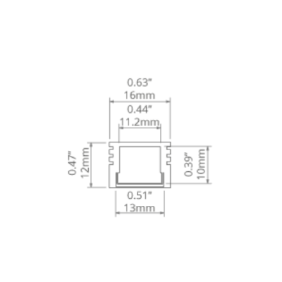 Profil LED PDS-4-ALU Srebrny anodowany 3m