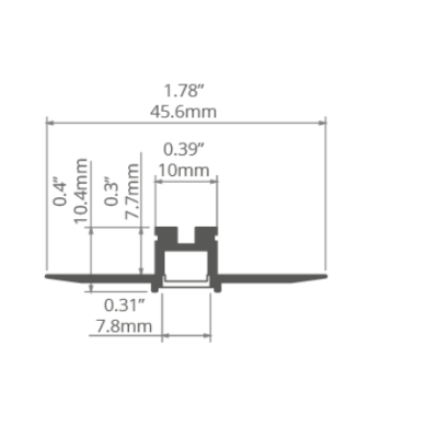 Profil LED KOZEL-10 Nieanodowany (surowy) 1m