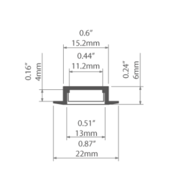 Profil LED MICRO-K Srebrny anodowany 3m