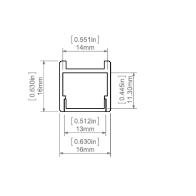 Profil LED PDS-H Srebrny anodowany 3m