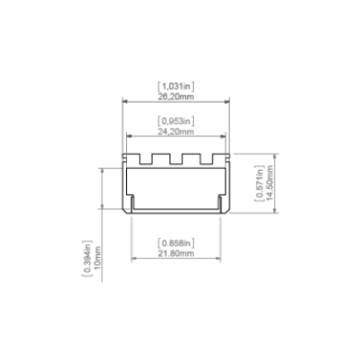 Profil LED GIZA-LL Srebrny anodowany 2m
