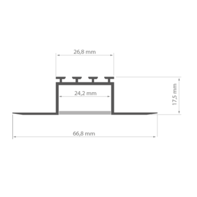 Profil LED KOZUS Nieanodowany (surowy) 2m