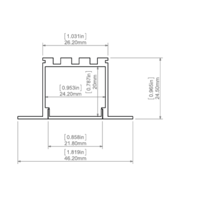 Profil LED LARKO Srebrny anodowany 3m