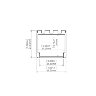 Profil LED LIPOD Czarny RAL 2m