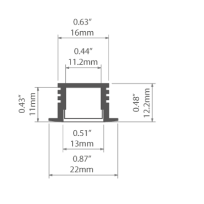 Profil LED PDS-4-K Srebrny anodowany 3m