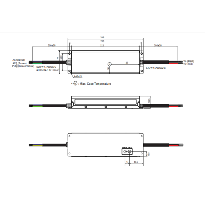 Zasilacz LED 12V 300W IP67 ELG-300-12A