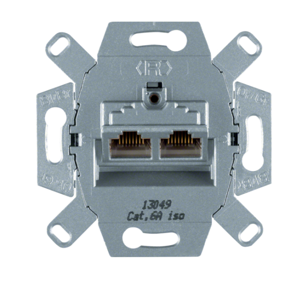 Berker One.platform Mechanizm gniazda komputerowego UAE 2-kr (RJ45), ekran., kat.6a iso