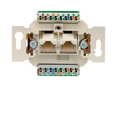 Berker One.platform Mechanizm gniazda komputerowego UAE 2-kr (RJ11, RJ12, RJ45) kat. 5e