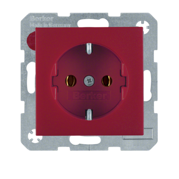 Berker S.1/B.3/B.7 Gniazdo SCHUKO, czerwony