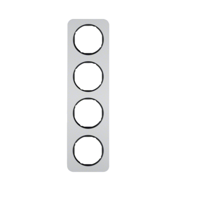 Berker R.1 Ramka 4-krotna, alu/czarny