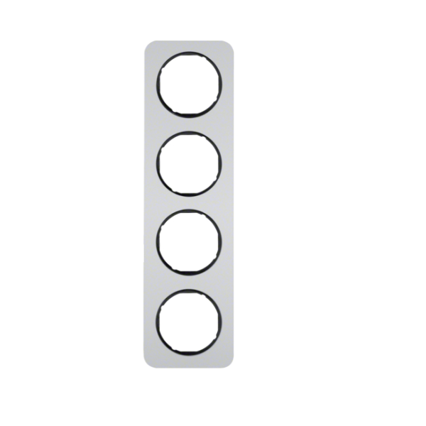 Berker R.1 Ramka 4-krotna, alu/czarny