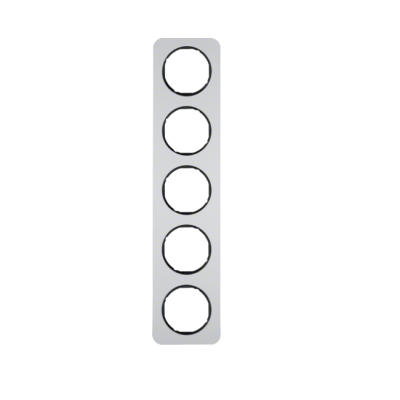 Berker R.1 Ramka 5-krotna, alu/czarny