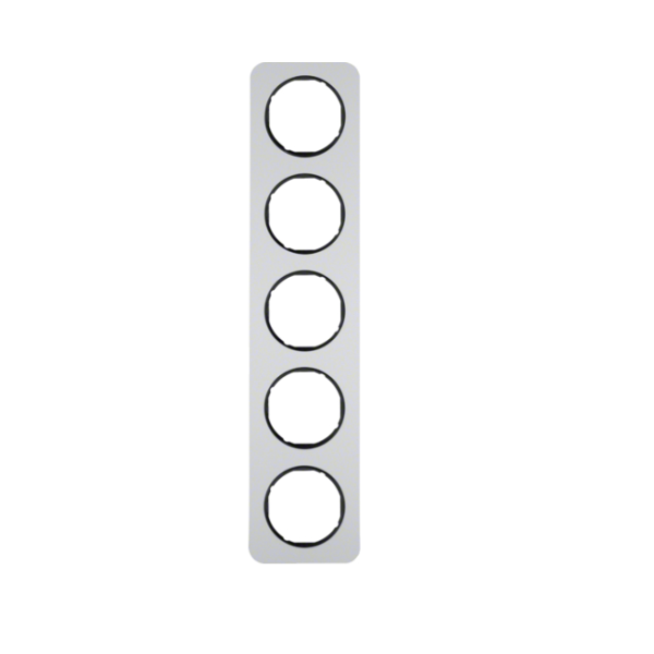 Berker R.1 Ramka 5-krotna, alu/czarny