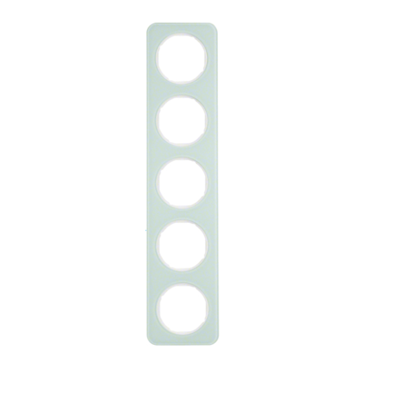 Berker R.1 Ramka 5-krotna, szkło, biały