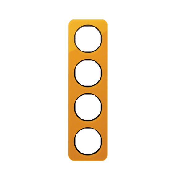 Berker R.1 Ramka 4-krotna, akryl pomarańczowy przezroczysty/czarny
