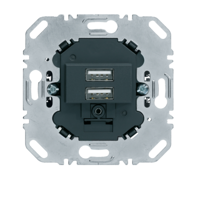 Berker One.platform Mechanizm gniazda USB ładowania 3.0 A 230 V, antracyt, mat