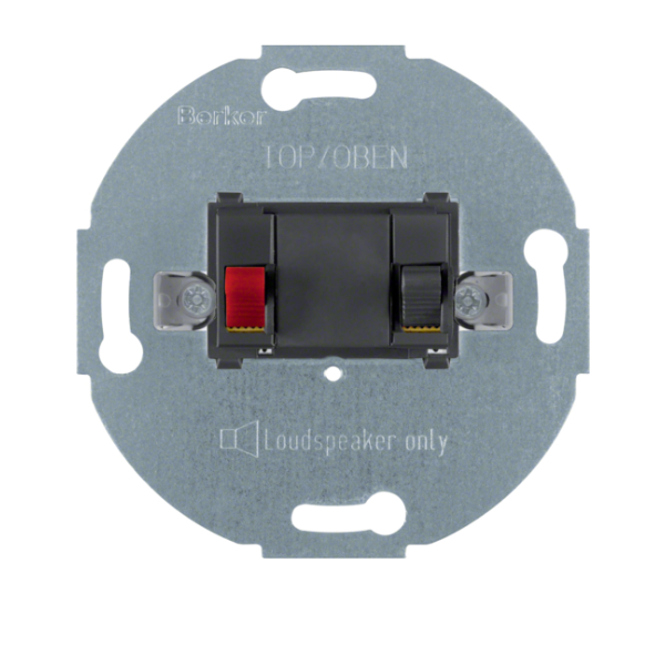 Berker One.platform Mechanizm gniazda głośnikowego stereofonicznego 1-kr, antracyt